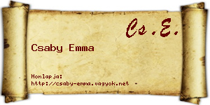 Csaby Emma névjegykártya
