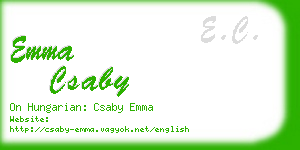 emma csaby business card